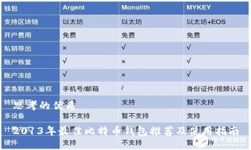 思考的优质 

2013年最佳比特币钱包推荐及使用指南